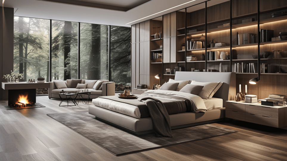 A modern luxurious bedroom